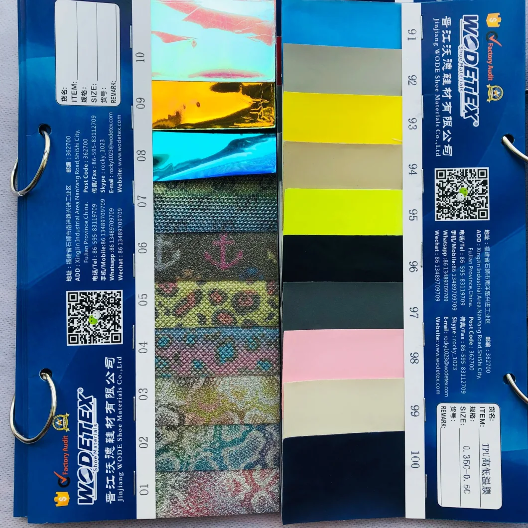 TPU Polyurethane Film Hot Melt Film for Shoe Upper Materials Handbags and Shoes